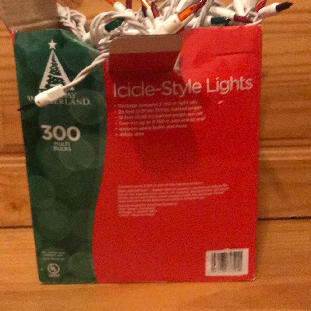300 multi bulb icicle-style lights